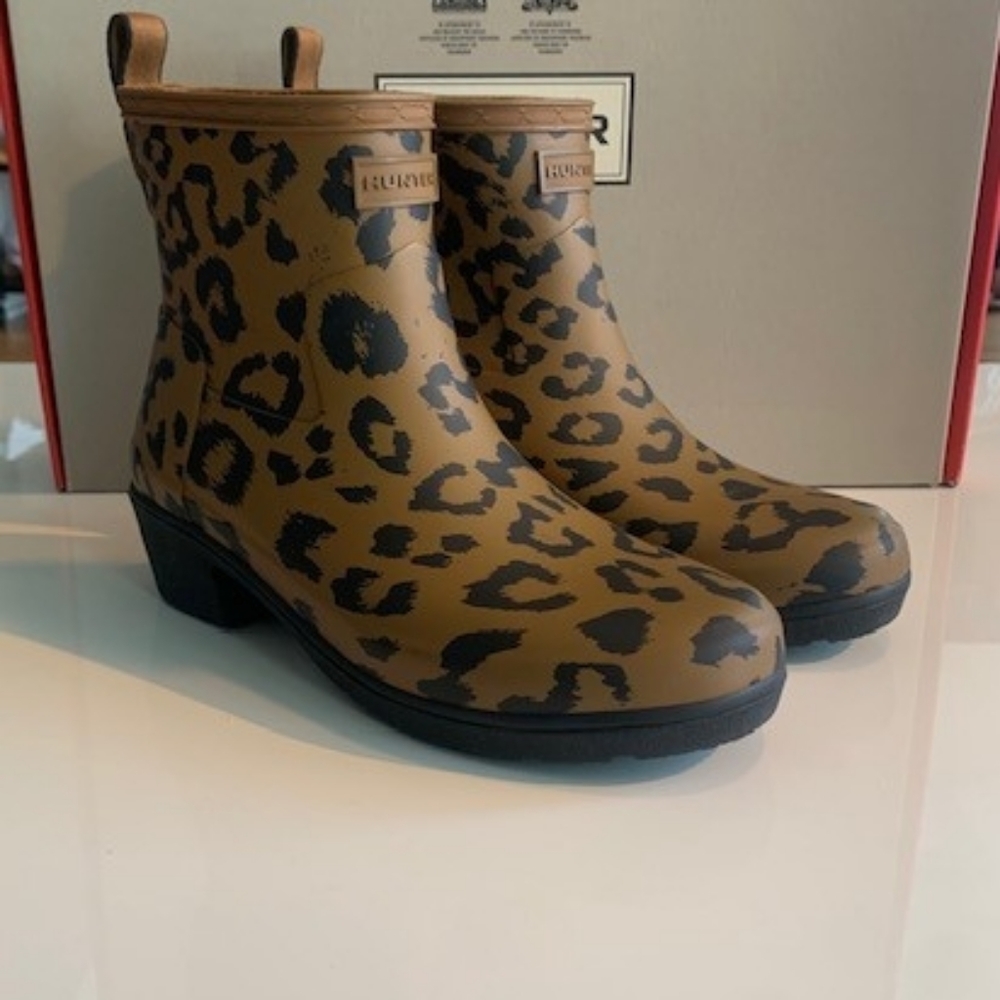 HUNTER LEOPARD RAIN BOOT-NEW